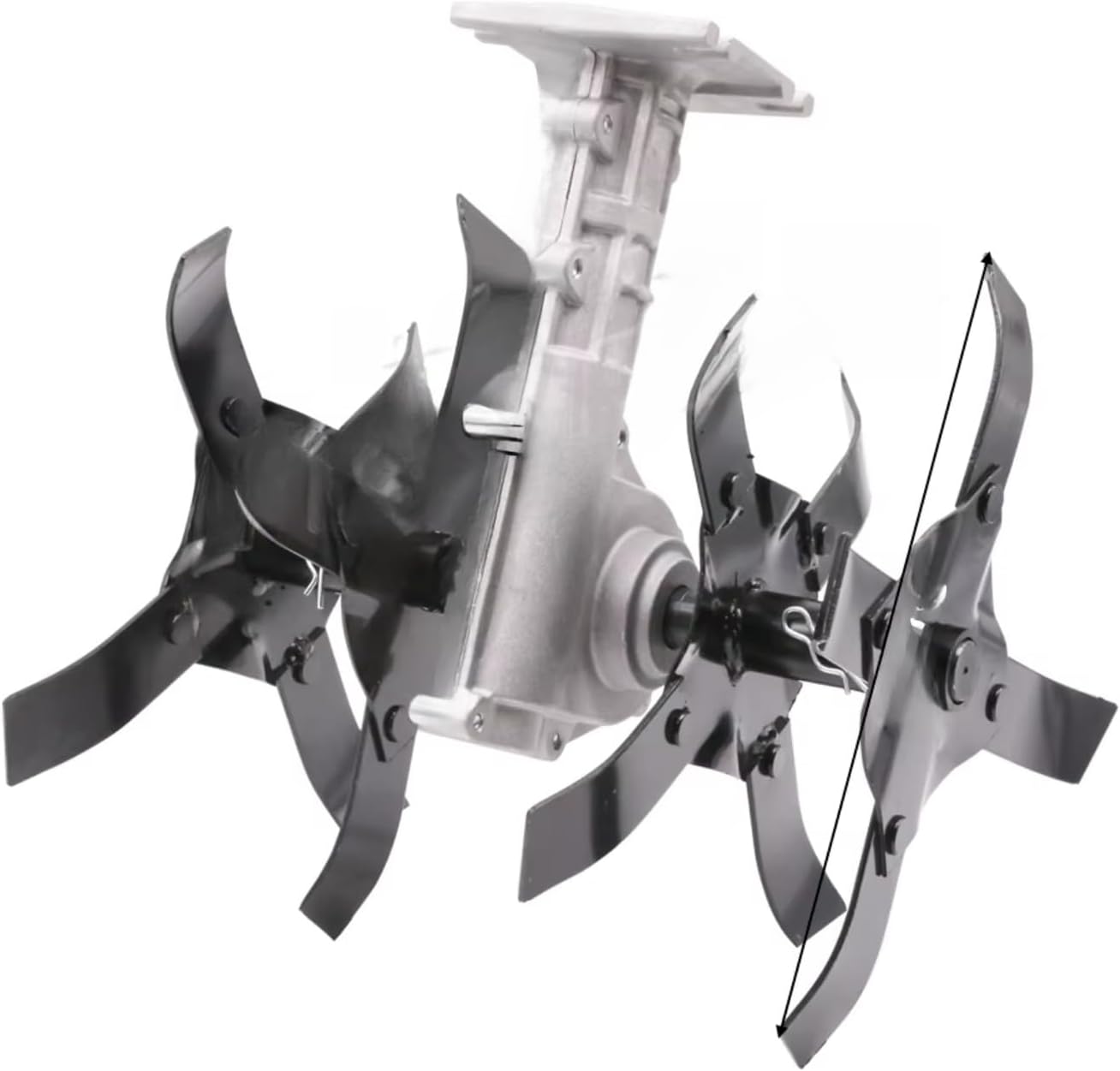 Falvoryn 4-Blade Steel Tiller Attachment