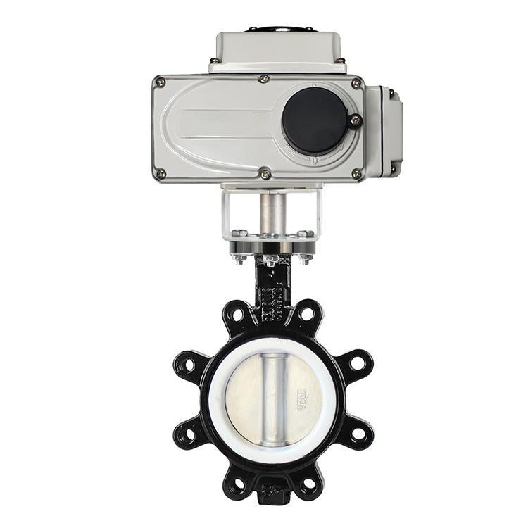 Falvoryn Class 300 DN80 (3") On/Off Electric Wafer Butterfly Valve — 24V DC, Ductile Iron Body with EPDM Seat