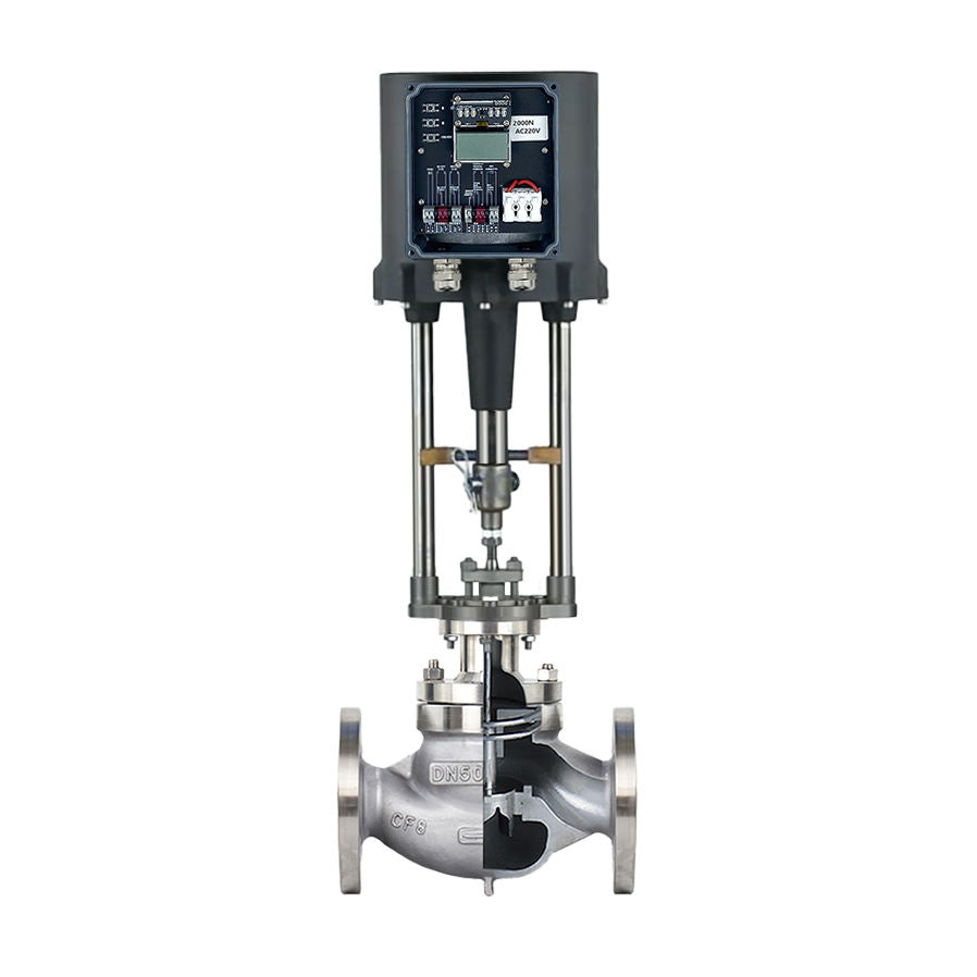 Falvoryn SS304 Electric Modulating Single-Seat Control Valve — Flanged Ends