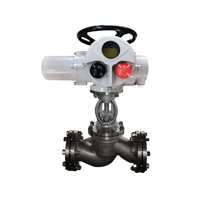 Falvoryn SS304 Electric Globe Valve with Multi-Turn On/Off Actuator — Double-Flange